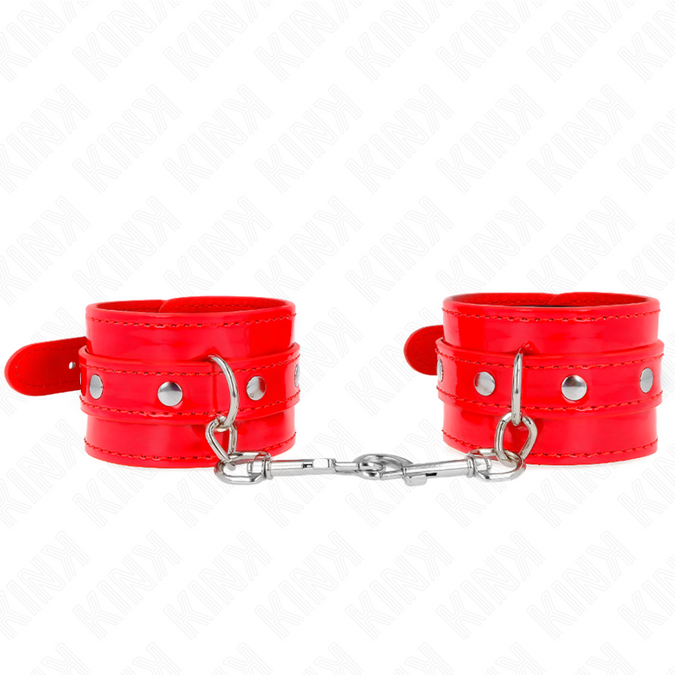 Kink – Glänzende Handschellen Rot Verstellbar 23 – 33 Cm