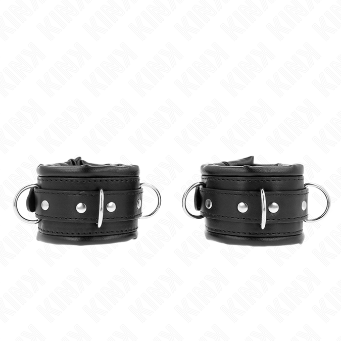 Kink – Schwere Handgelenkfesseln mit schwarzem Fellfutter Verstellbar 20 – 30 cm x 6 cm
