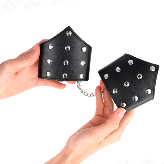Kink – Schwarze Point-Style-Handgelenkbänder mit Kette Verstellbar 17 – 23 cm x 8,5 cm