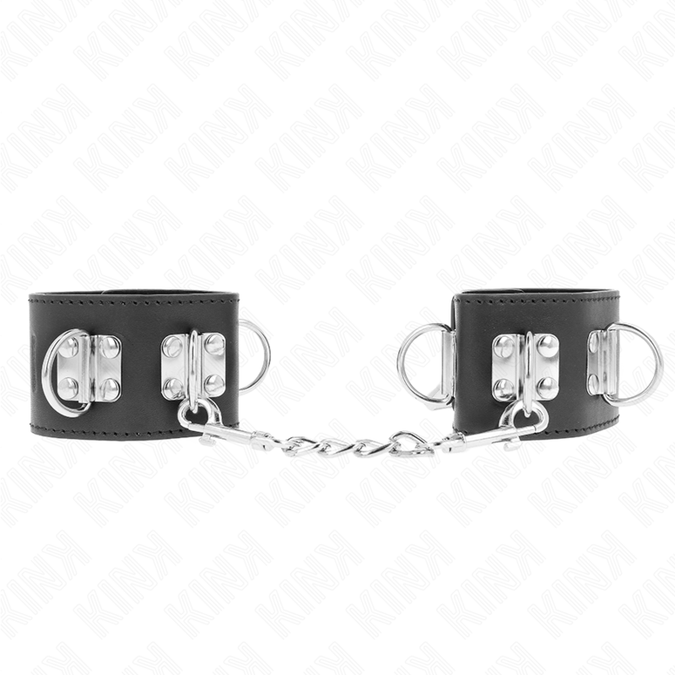 Kink – Multiposition Wrist Restraints With Padlock Closure Black Adjustable 16 – 23 Cm X 5.5 Cm
