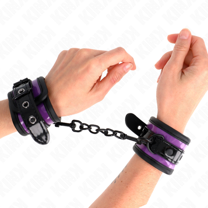 Kink – Neopren Handgelenkfesseln Helllila Verstellbar 21 – 28 Cm X 5 Cm