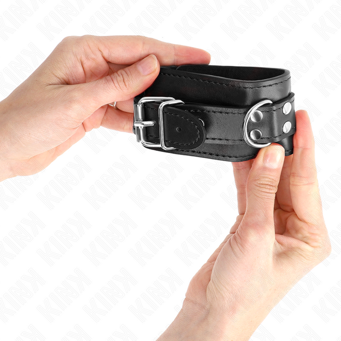 Kink – Einfache Handgelenkfesseln Schwarz, verstellbar 20 – 23 cm x 5,5 cm