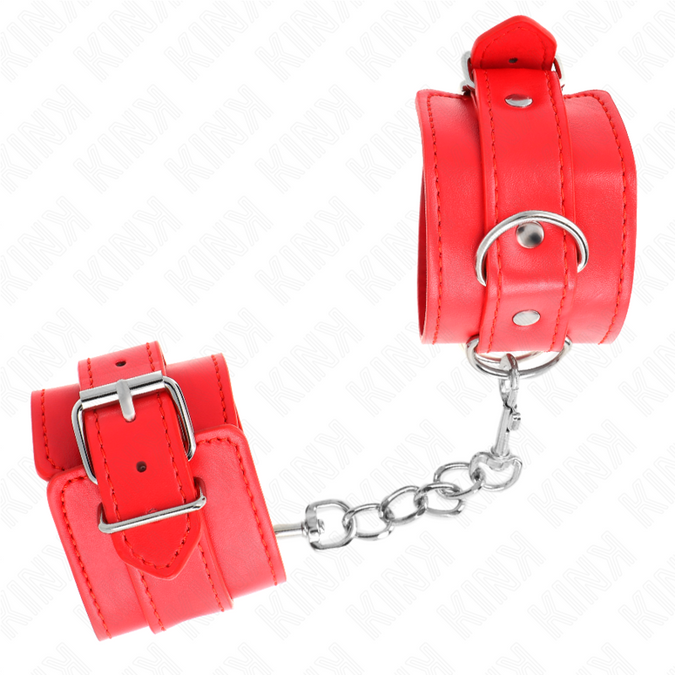 Kink – Einfache Handgelenkfesseln Rot, verstellbar 20 – 23 cm x 5,5 cm