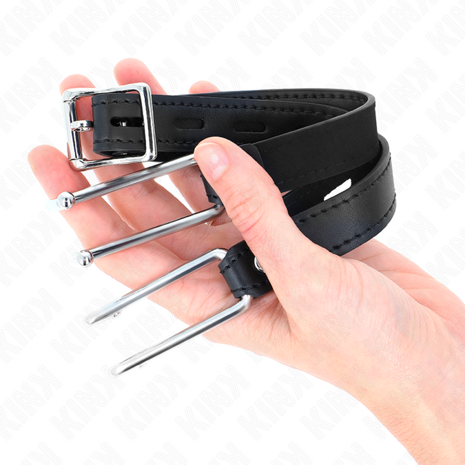 Kink – Metal Hook Gag 11.5 Cm With Leatherette Strap Adjustable 39 – 58 Cm X 2 Cm