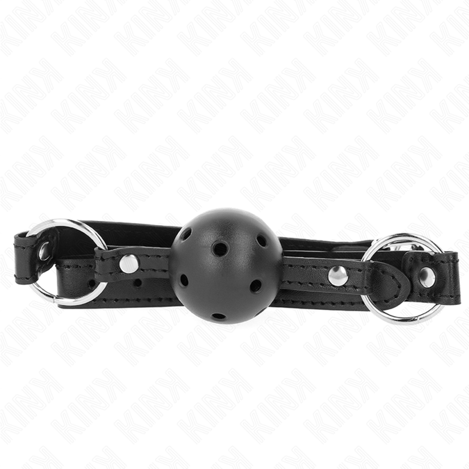 Kink – Holle Harde Zwarte Bal 4,5 Cm Gag Model 1 63,5 x 2 Cm