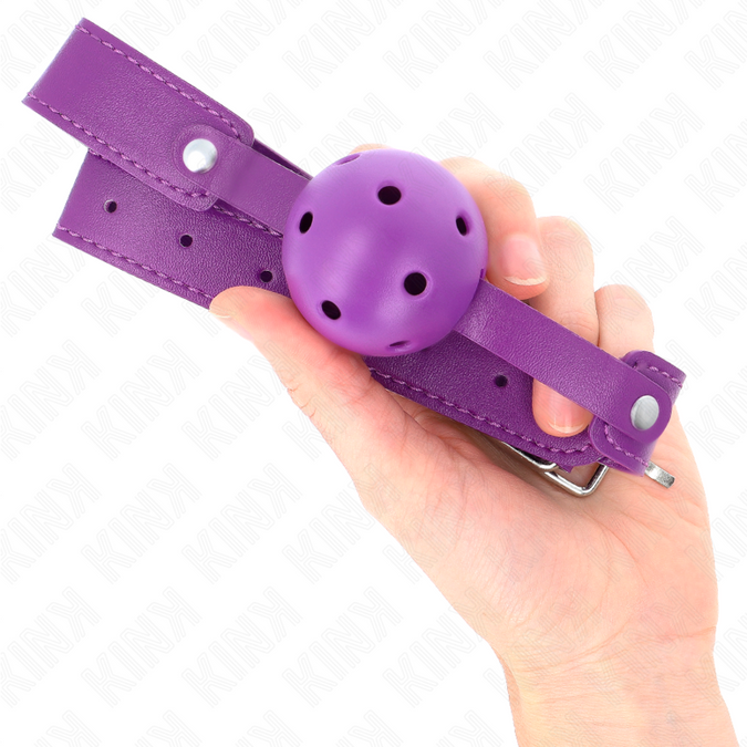 Kink – Lila atmungsaktive Kugel 4,5 cm Knebel 65 x 2,5 cm