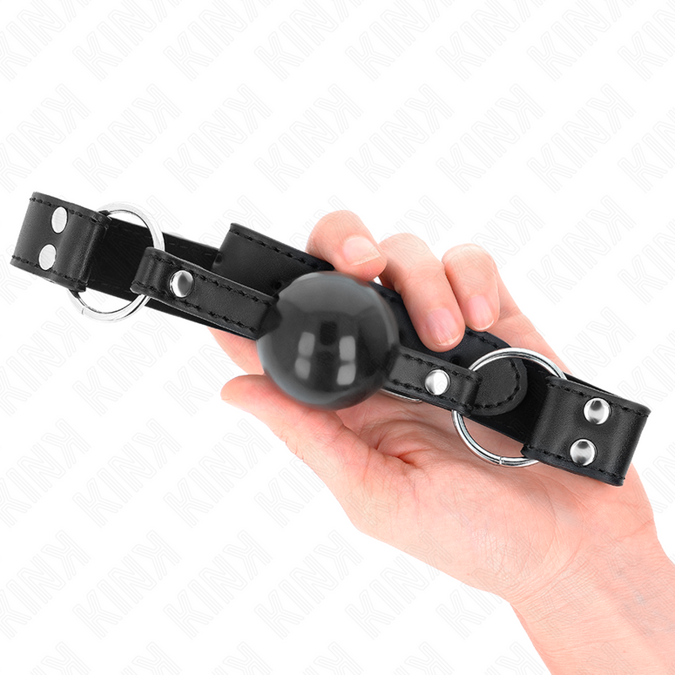 Kink – Weicher Und Fester Ball 4 Cm Knebel Mit Lederimitat-Riemen 62 X 2,5 Cm Verstellbar 42 – 58 Cm