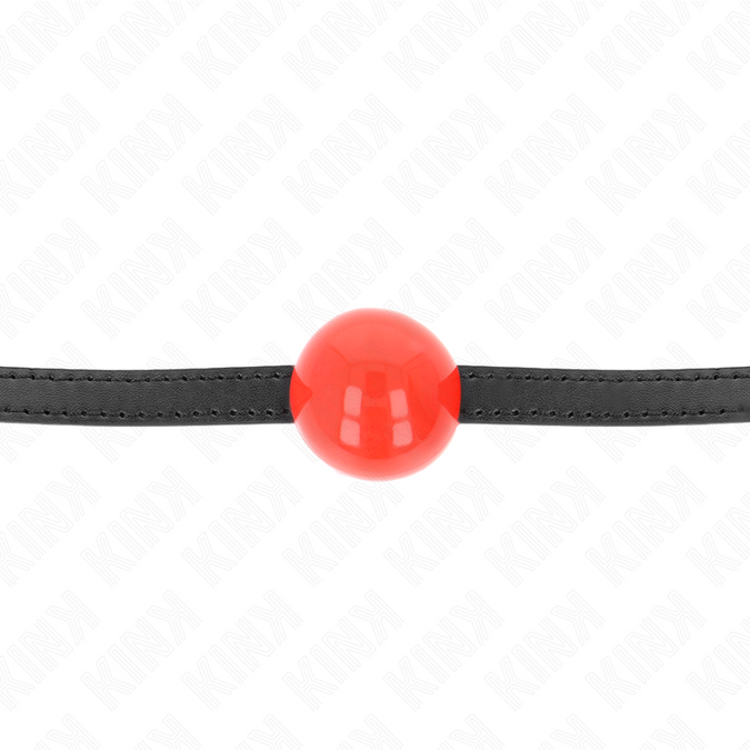 Kink – Roter einzelner fester Ball 4 cm Knebel 65 x 1,5 cm