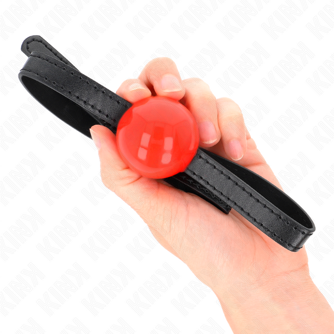 Kink – Roter einzelner fester Ball 4 cm Knebel 65 x 1,5 cm