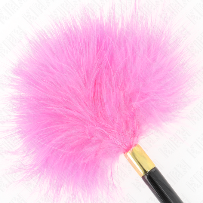 Pleasurements – Kink – Fuchsia Gold Metal Tickle Feathers 18 Cm