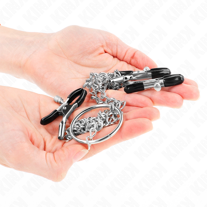 Kink – Triple Nipple And Clit Clamps With Chain Model 0
