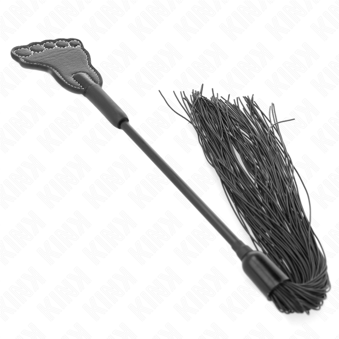 Kink – Fußförmiges Paddel mit Quastenpeitsche 31 cm