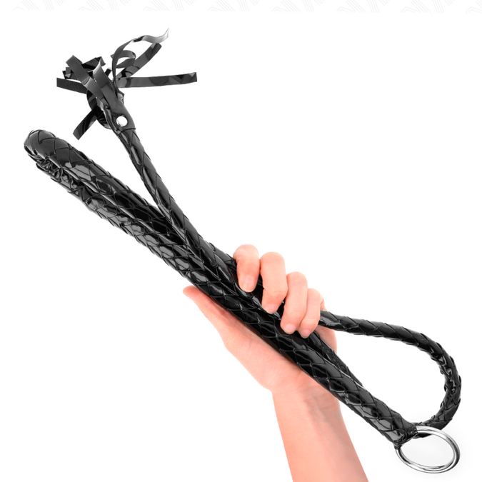 Kink – Langer glänzender PVC-Peitsche 138 cm