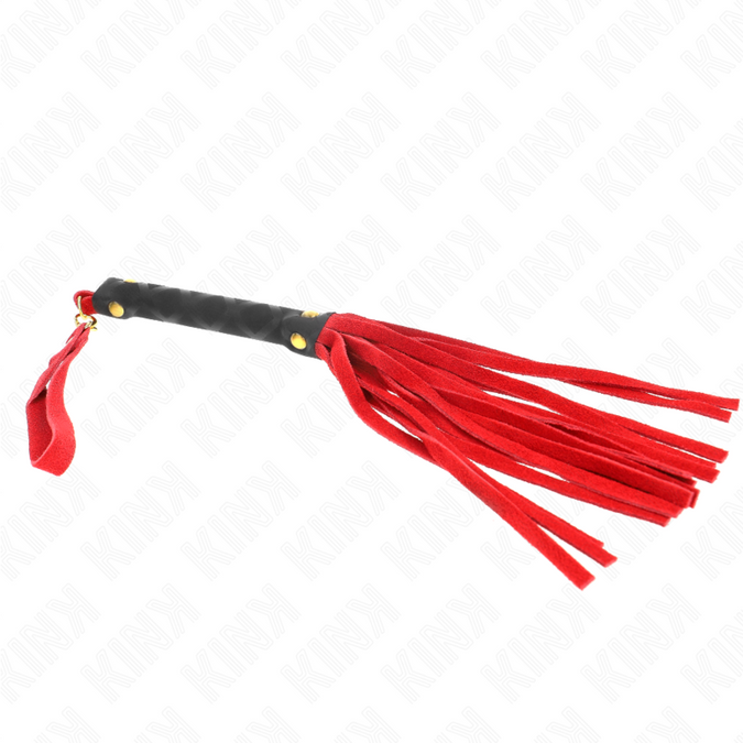 Kink – Rote Wildleder-Minipeitsche 30 cm