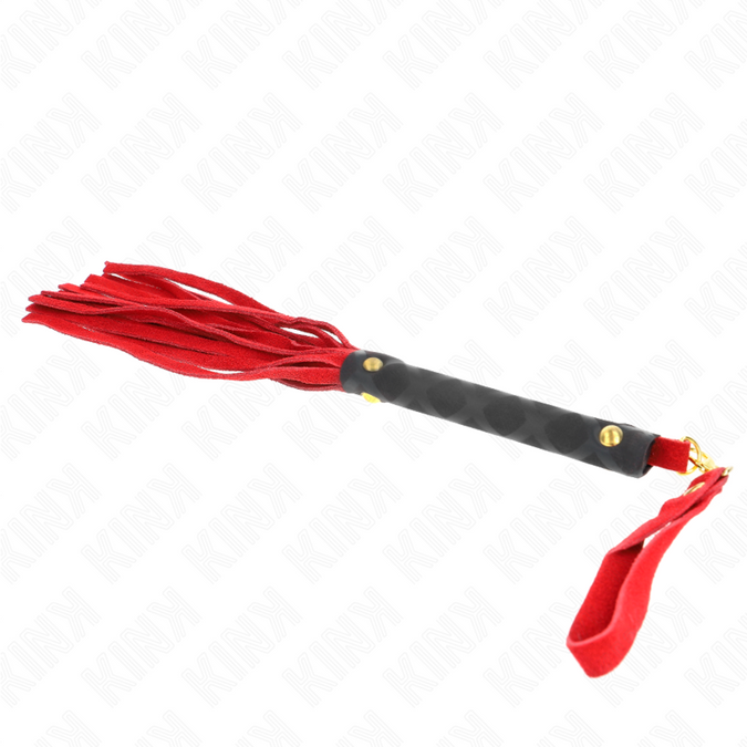 Kink – Rote Wildleder-Minipeitsche 30 cm