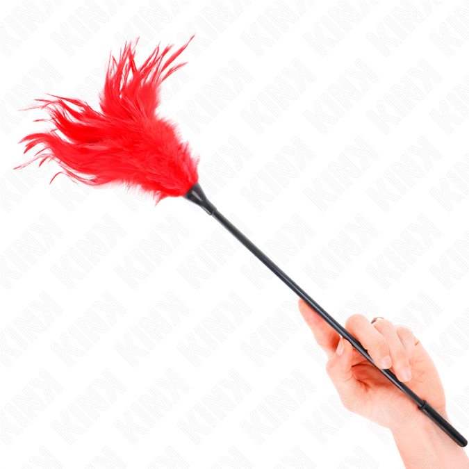 Pleasurements – Kink – Mehrere rote Kitzelfedern 45 cm