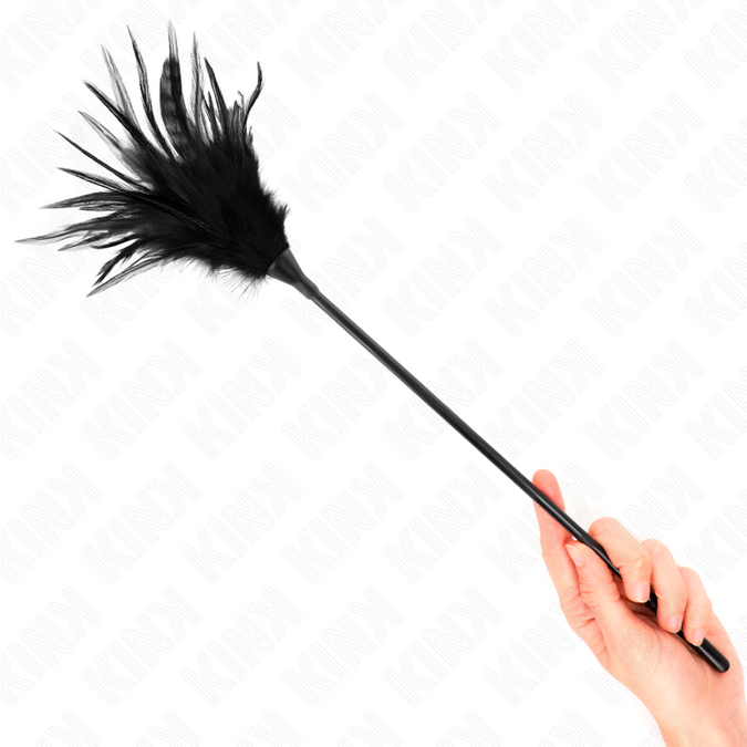 Pleasurements – Kink – Mehrere schwarze Kitzelfedern 45 cm