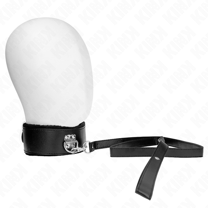 Kink – Ketting met riem 116 cm met zilveren studs Model 4 Zwart verstelbaar 40 – 48 cm x 6 cm