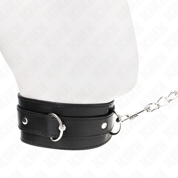 Kink – Halsband mit Gürtel 65 cm mit Riemen Schwarz 54 x 4,5 cm