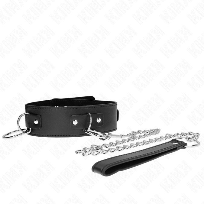 Kink – Halskette mit Leine 65 cm 3-Ring-Modell 2 Verstellbar 36 – 43 cm x 5 cm