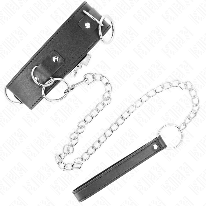 Kink – Halskette mit Leine 65 cm 3-Ring-Modell 2 Verstellbar 36 – 43 cm x 5 cm