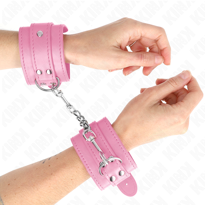 Kink – Einfache Handgelenkfesseln Pink, verstellbar 20 – 23 cm x 5,5 cm