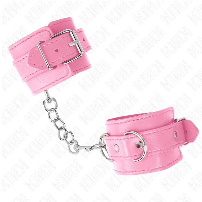 Kink – Einfache Handgelenkfesseln Pink, verstellbar 20 – 23 cm x 5,5 cm
