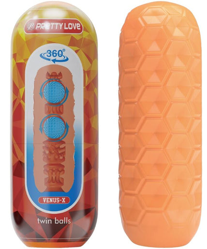 Pretty Love – Twin Balls Male Masturbator Orange Pretty Love – Twin Balls Male Masturbator Orange