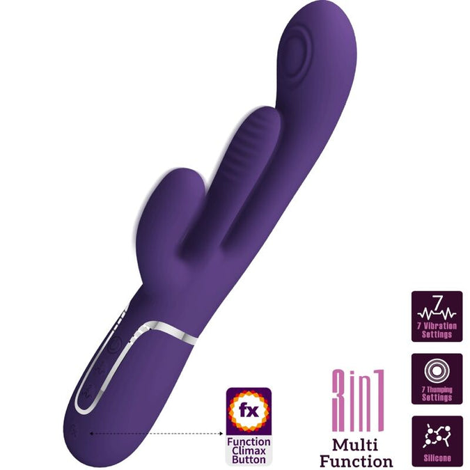 Pretty Love – Shania Dreifach Rabbit Vibrator Multifunktion Lila