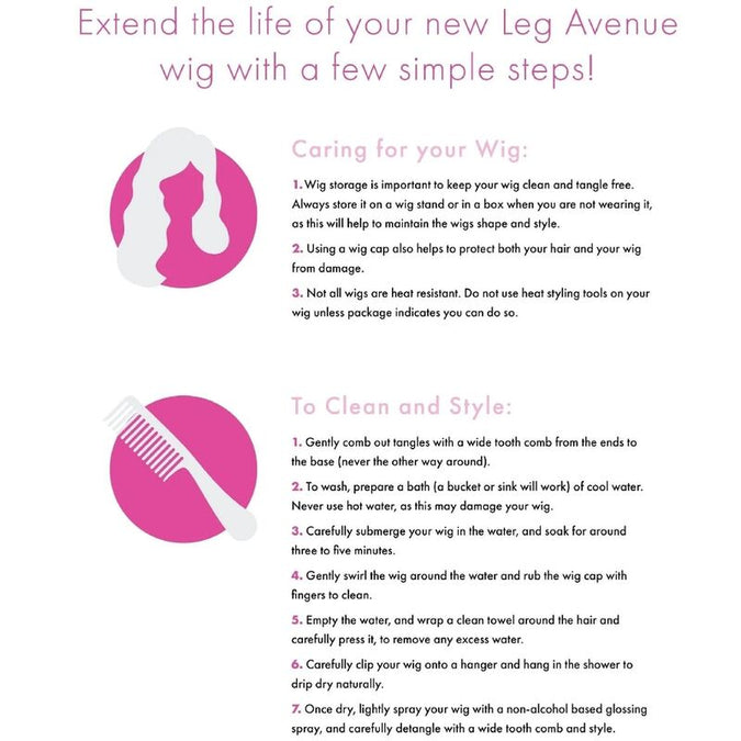 Leg Avenue – Bangin Lange Glatte Perücke Schwarz