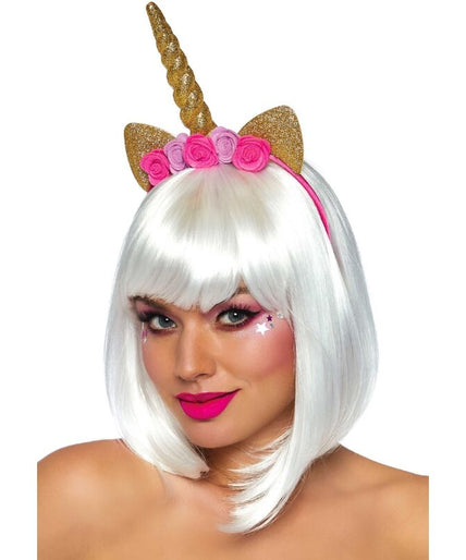 Leg Avenue – Einhorn Blumen Haarreif Gold Leg Avenue – Einhorn Blumen Haarreif Gold