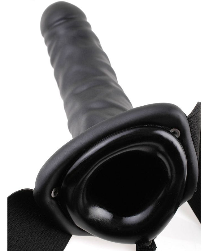 Fetish Fantasy Series – 19 Cm Vibrating Hollow Strap – On Black