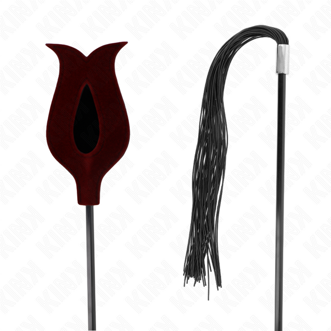 Kink – Rosenförmige Silikonquaste Peitsche 45 Cm