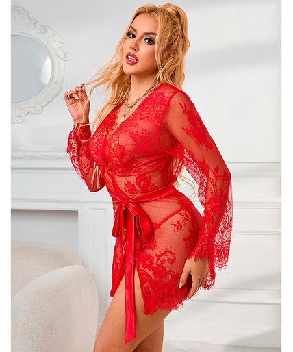 Subblime – 953782 Lace Nightgown + Thong Red L/xl Subblime – 953782 Lace Nightgown + Thong Red L/xl