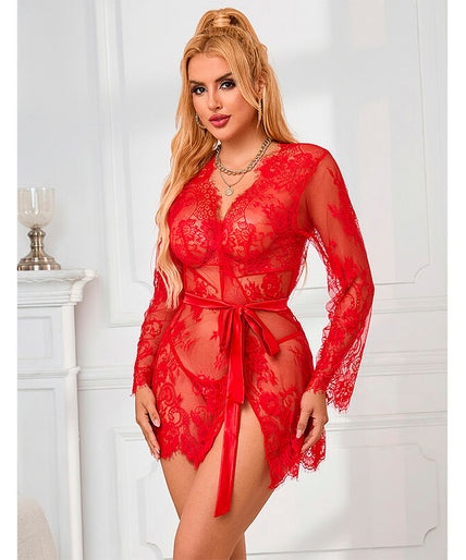 Subblime – 953782 Lace Nightgown + Thong Red L/xl Subblime – 953782 Lace Nightgown + Thong Red L/xl