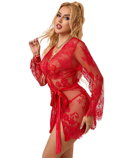 Subblime – 953782 Lace Nightgown + Thong Red L/xl Subblime – 953782 Lace Nightgown + Thong Red L/xl