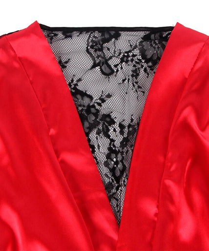 Subblime – 954024 Lace Sheer Back Camisole + Thong Red/black L/xl Subblime – 954024 Lace Sheer Back Camisole + Thong Red/black L/xl
