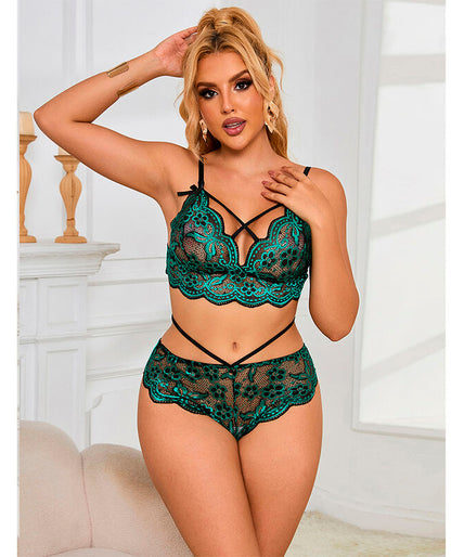 Subblime – 954086 Bra + Panties Lace Green S/m Subblime – 954086 Bra + Panties Lace Green S/m
