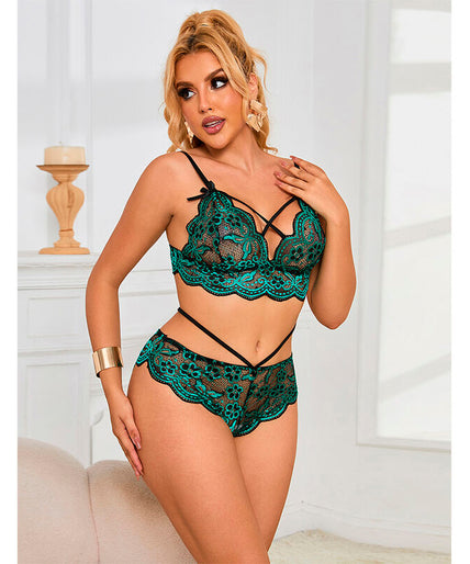 Subblime – 954086 Bra + Panties Lace Green S/m Subblime – 954086 Bra + Panties Lace Green S/m