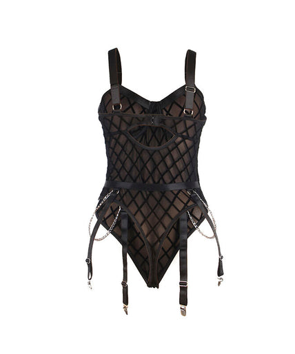 Subblime – 9542277 Body With Chains + Garter Belt Black L/xl Subblime – 9542277 Body With Chains + Garter Belt Black L/xl