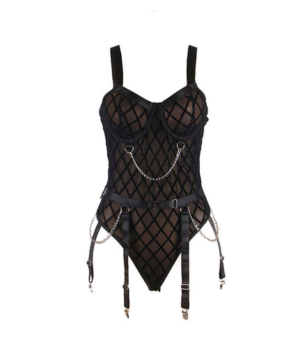 Subblime – 9542277 Body With Chains + Garter Belt Black L/xl Subblime – 9542277 Body With Chains + Garter Belt Black L/xl