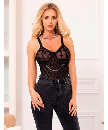 Subblime – 9542277 Body With Chains + Garter Belt Black L/xl Subblime – 9542277 Body With Chains + Garter Belt Black L/xl