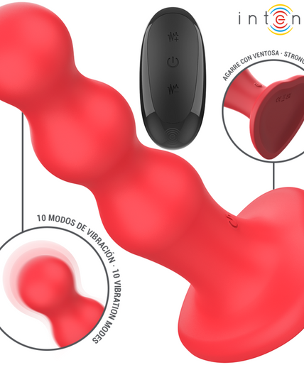 Intense – Cody Vibrator mit Saugnapf Rot Fernbedienung Intense – Cody Vibrator mit Saugnapf Rot Fernbedienung