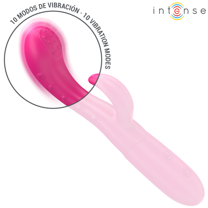 Intense – Amara Vibrator With Stimulating Tongue 10 Vibrations Pink