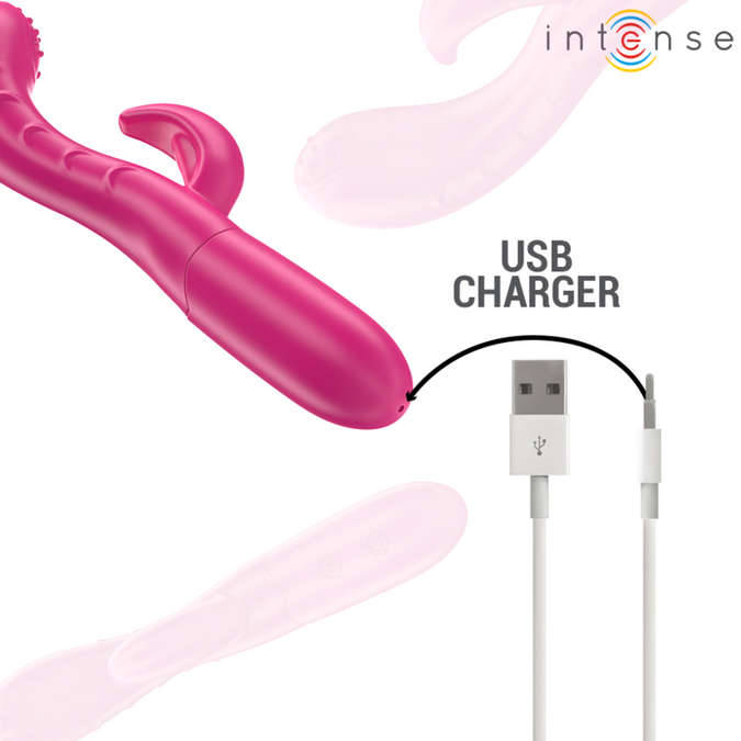 Intense – Amara Vibrator With Stimulating Tongue 10 Vibrations Pink