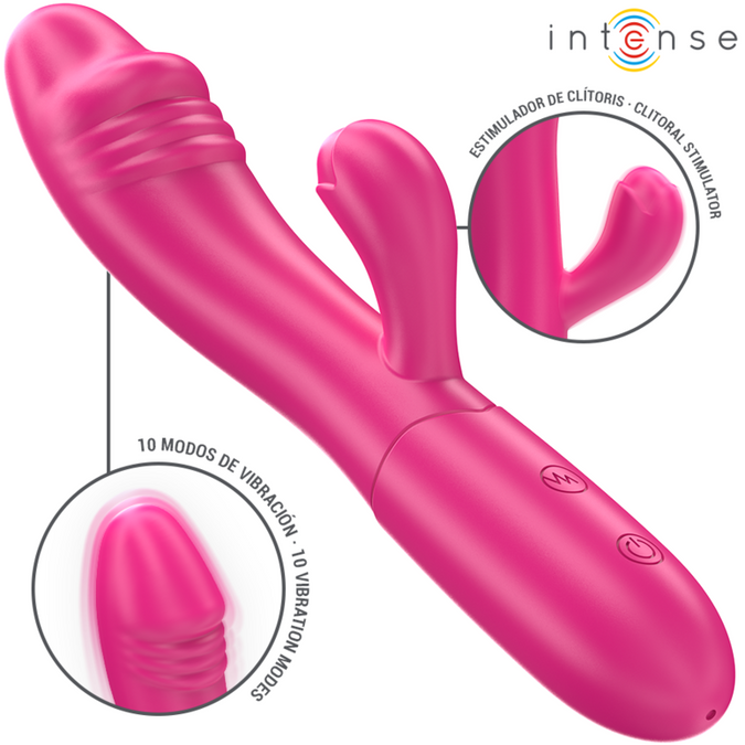 Intense – Ivy Flexibele Vibrator 10 Vibraties Met Stimulerende Tong Roze