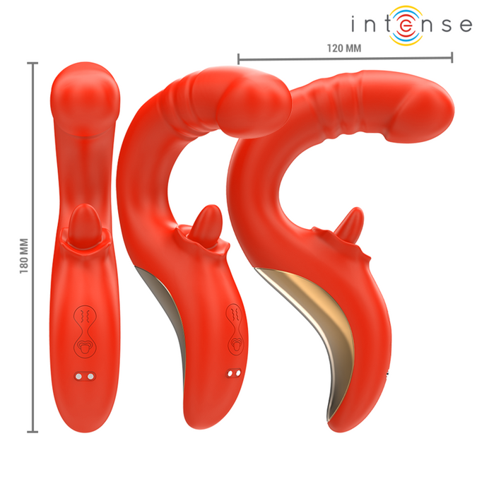 Intense – Paulina Vibrator und Stimulator in U-Form Rot