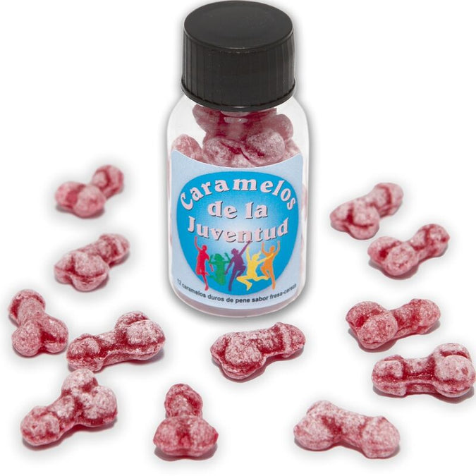 Diablo Picante – 12 Jugendbonbons Penisform Erdbeer/Kirsch