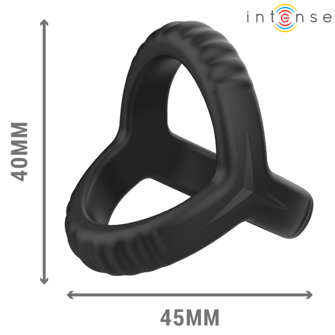 Intense – Carson Dubbele Siliconen Penisring Zwart Model 4