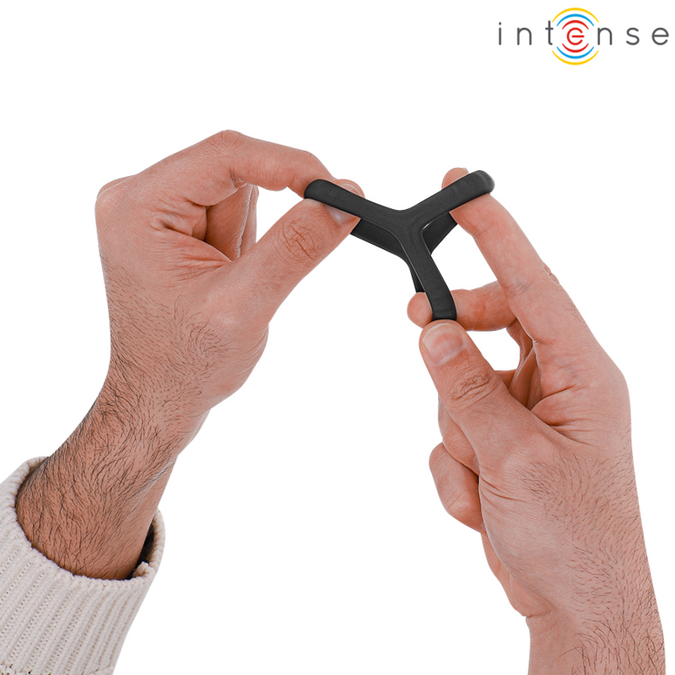 Intense – Carson Dubbele Siliconen Penisring Zwart Model 4